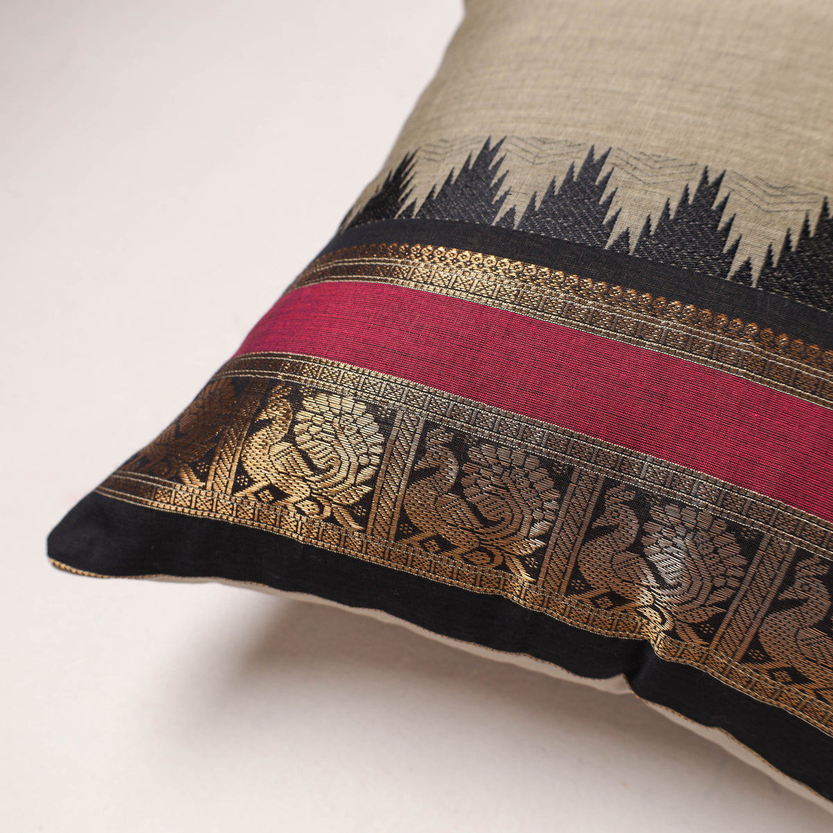 Plain Dharwad Cushion Cover (16 x 16 in) 220