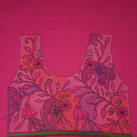 Bengal Kantha Hand Embroidered Cotton Blouse Piece 70