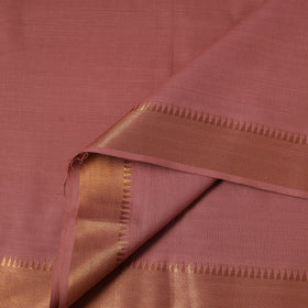  Brown Mangalagiri Cotton Fabric with Zari Border 