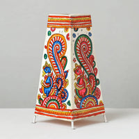 Handpainted Tholu Bommalata Leather Table Lamp (Big) 78