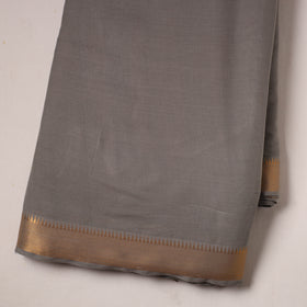 Buy Grey Mangalagiri Cotton Fabric with Zari Border Online