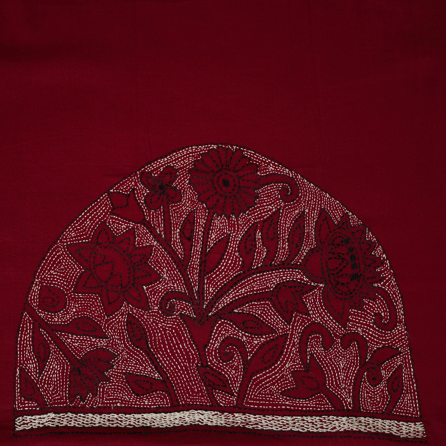 Bengal Kantha Hand Embroidered Cotton Blouse Piece 68