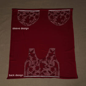 Bengal Kantha Hand Embroidered Cotton Blouse Piece 66