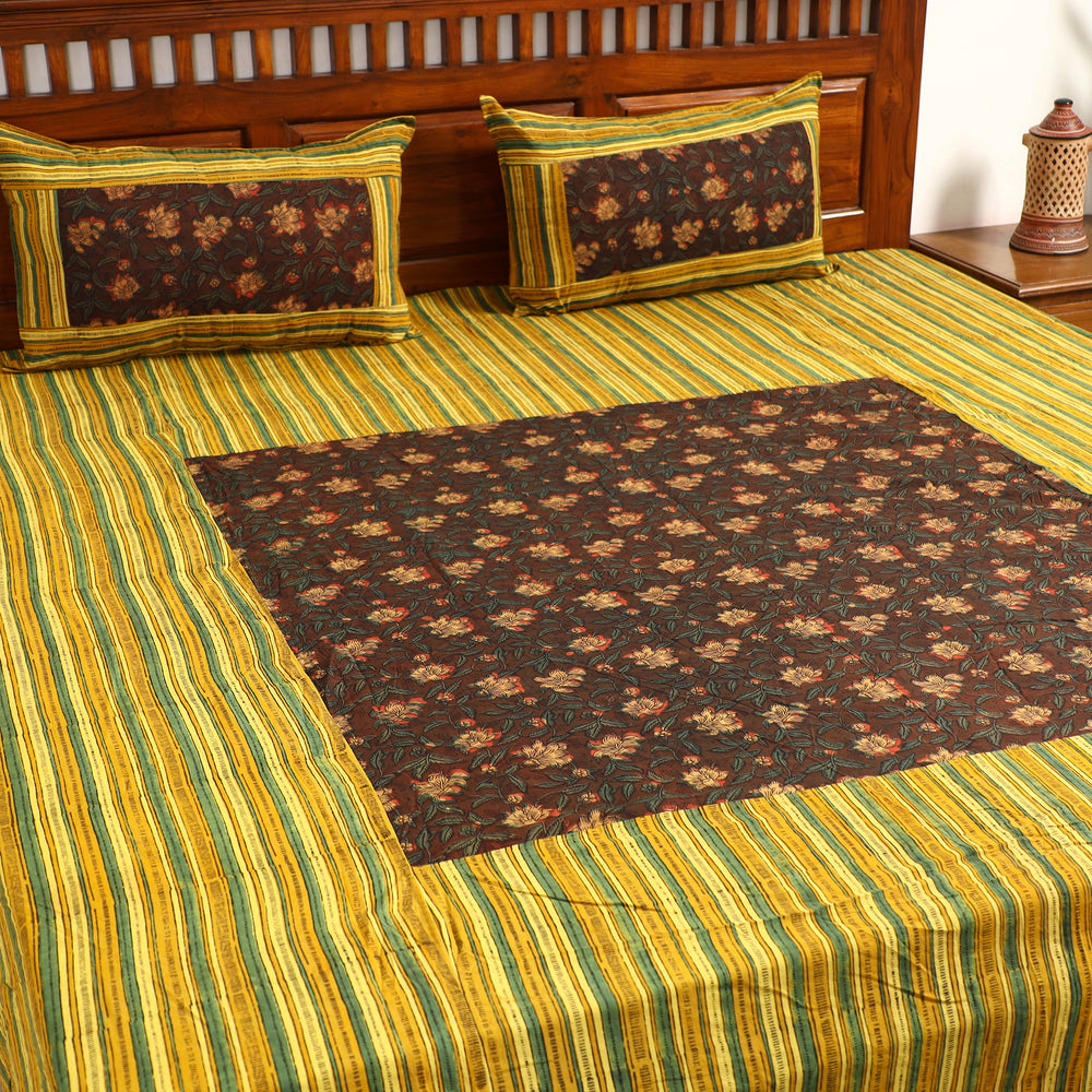 ajrakh double bed cover set