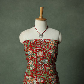 Sanganeri Hand Block Print 2pc Cotton Unstitched Dress Material Kurta Set with Jewellery 06