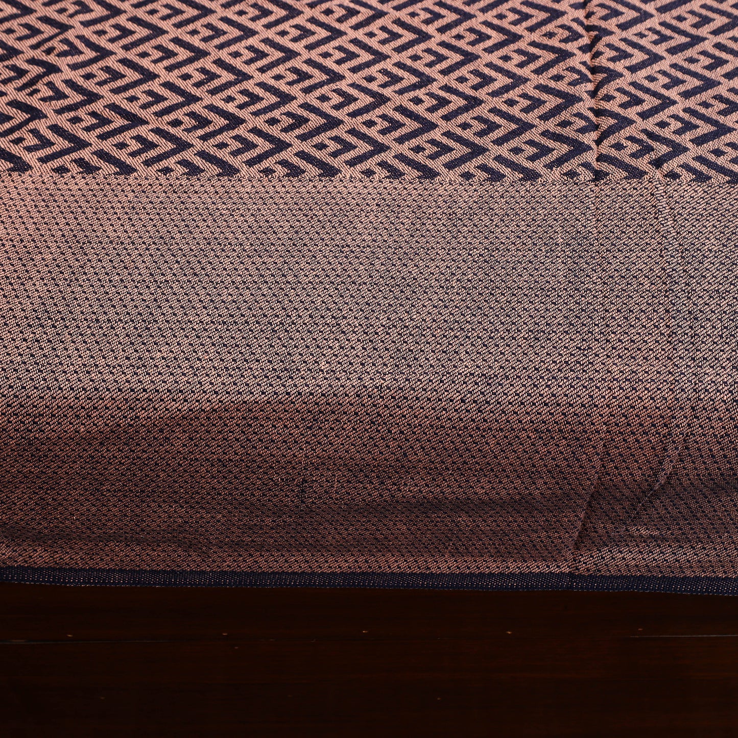 Brown - Pure Handloom Cotton Double Bed Cover from Bijnor 44