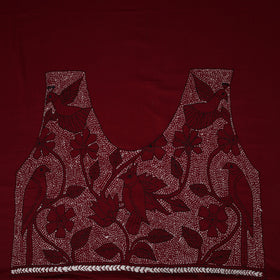 Bengal Kantha Hand Embroidered Cotton Blouse Piece 66