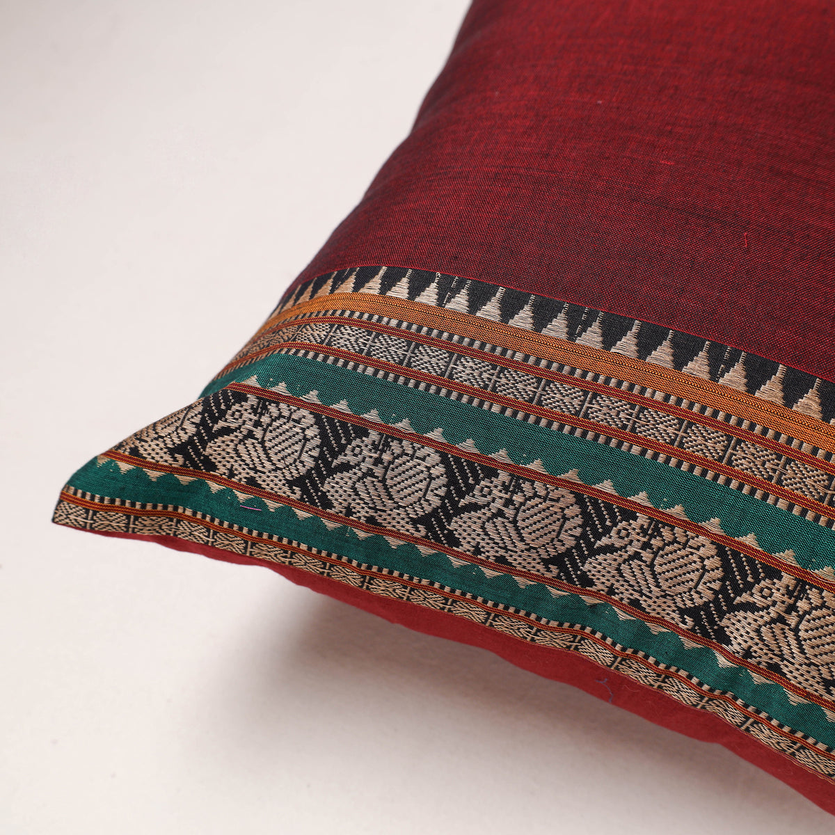 Plain Dharwad Cushion Cover (16 x 16 in) 223
