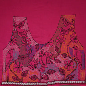 Bengal Kantha Hand Embroidered Cotton Blouse Piece 69