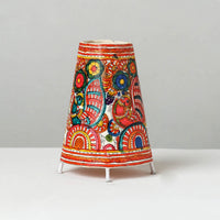 Handpainted Tholu Bommalata Leather Table Lamp (Medium) 82