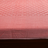 Peach - Pure Handloom Cotton Double Bed Cover from Bijnor 45