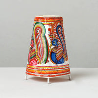 Handpainted Tholu Bommalata Leather Table Lamp (Medium) 83