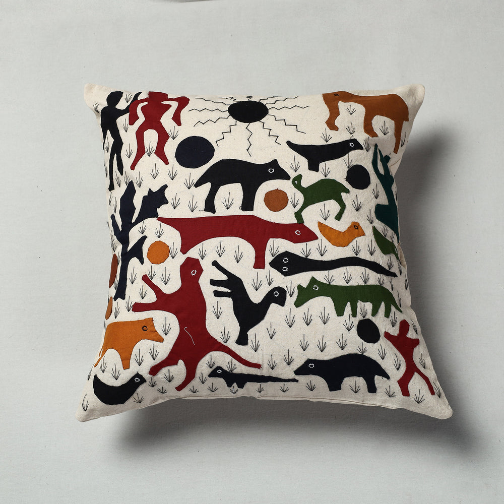 Applique Work Cushion Cover