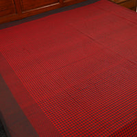 Red - Pure Handloom Cotton Double Bed Cover from Bijnor 46