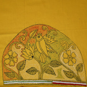 Bengal Kantha Hand Embroidered Cotton Blouse Piece 64