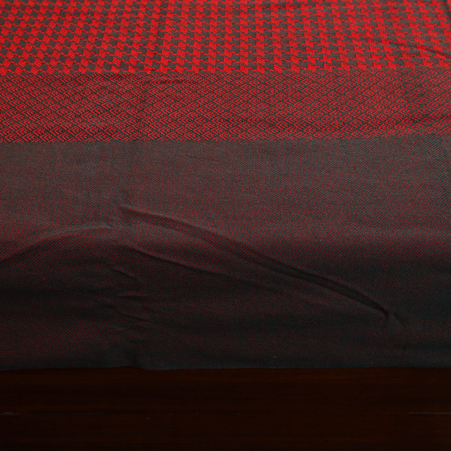 Red - Pure Handloom Cotton Double Bed Cover from Bijnor 46