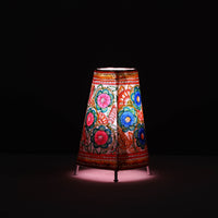 Handpainted Tholu Bommalata Leather Table Lamp (Medium) 84