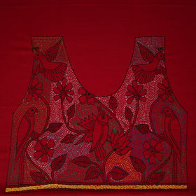 Bengal Kantha Hand Embroidered Cotton Blouse Piece 62