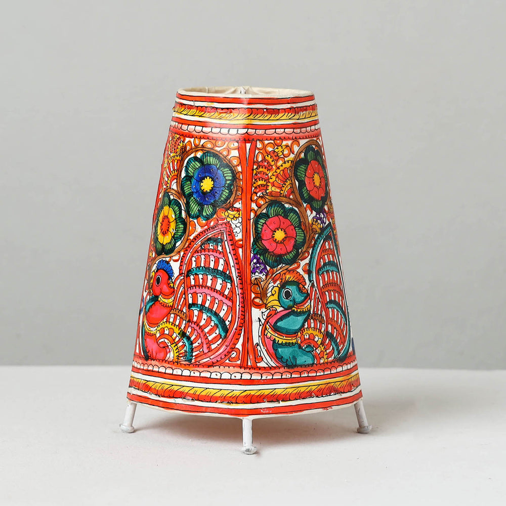 Handpainted Tholu Bommalata Leather Table Lamp (Medium) 85