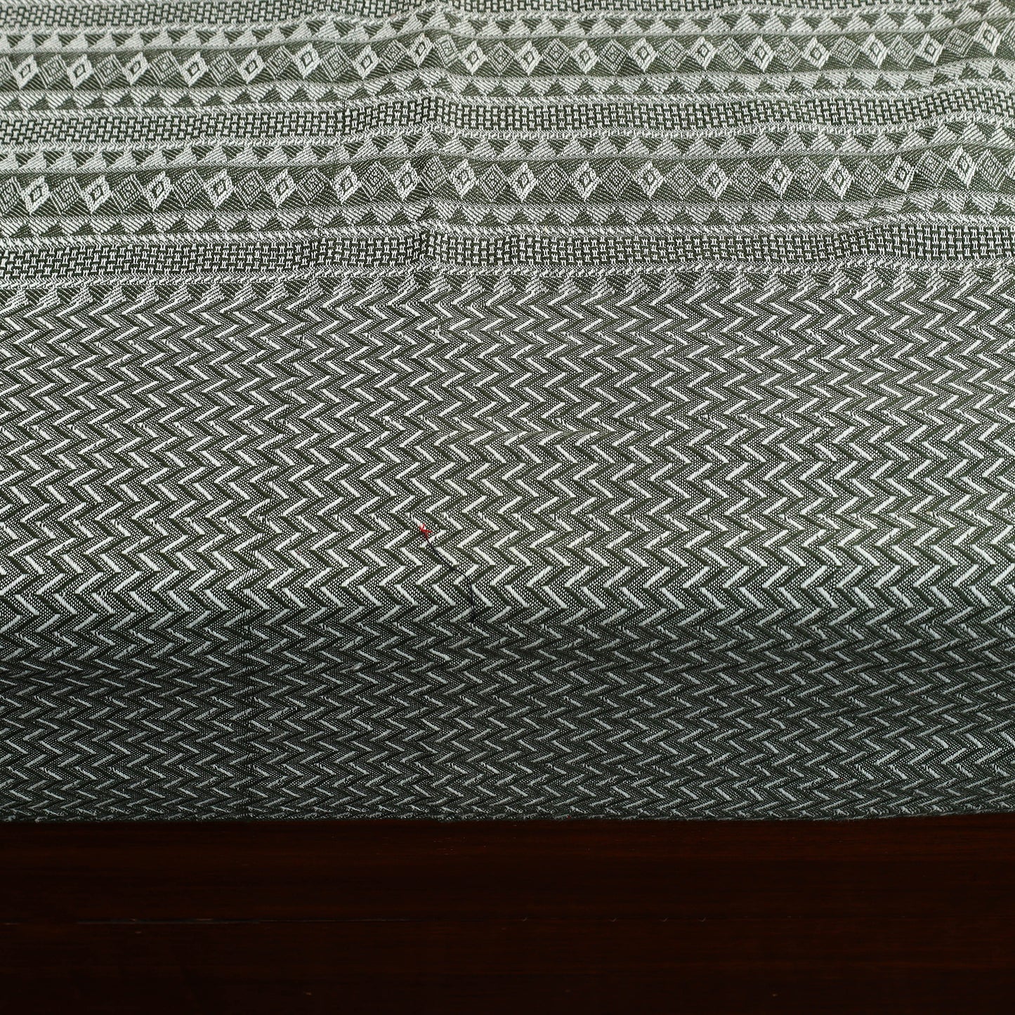 Grey - Pure Handloom Cotton Double Bed Cover from Bijnor 47