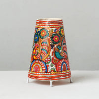 Handpainted Tholu Bommalata Leather Table Lamp (Medium) 86