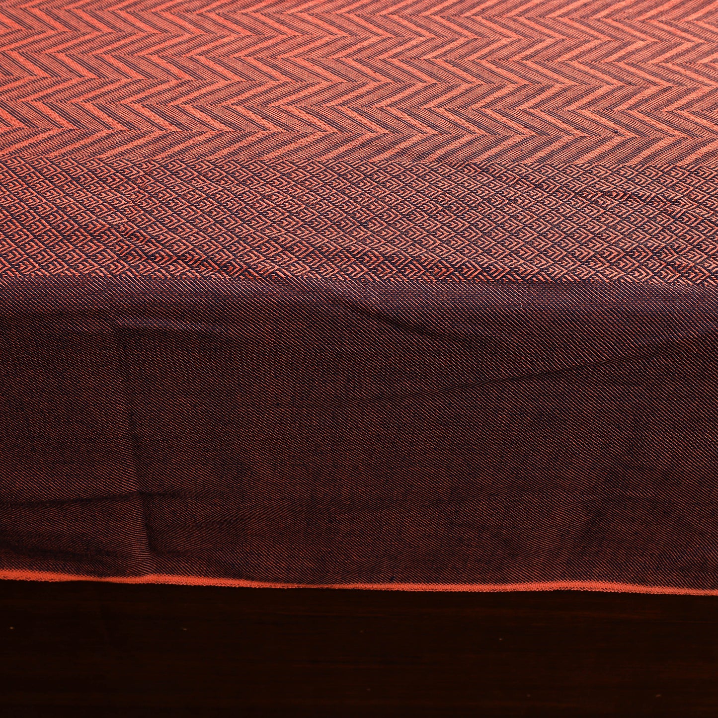 Brown - Pure Handloom Cotton Double Bed Cover from Bijnor 48