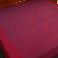 Purple - Pure Handloom Cotton Double Bed Cover from Bijnor 49