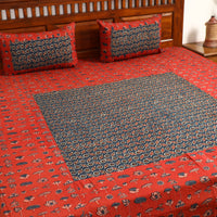 ajrakh double bed cover set