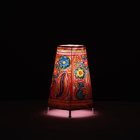 Handpainted Tholu Bommalata Leather Table Lamp (Medium) 90