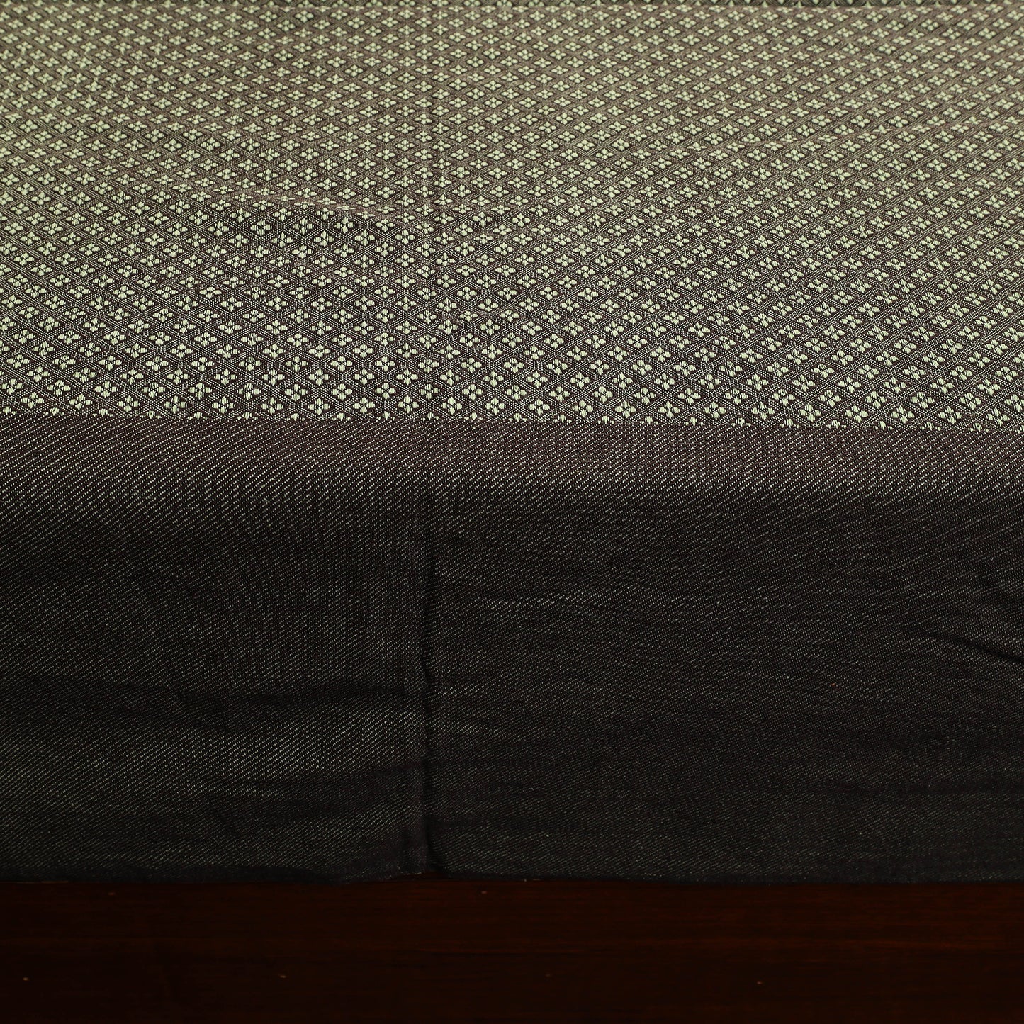 Dark Grey - Pure Handloom Cotton Double Bed Cover from Bijnor 50