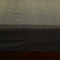 Dark Grey - Pure Handloom Cotton Double Bed Cover from Bijnor 50