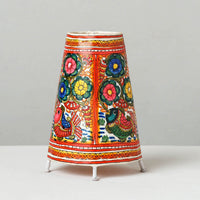 Handpainted Tholu Bommalata Leather Table Lamp (Medium) 93