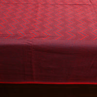 Red - Pure Handloom Cotton Double Bed Cover from Bijnor 51