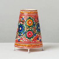 Handpainted Tholu Bommalata Leather Table Lamp (Medium) 94