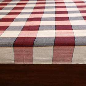 Red - double handloom cotton bed sheet (90 x 90 in) 138