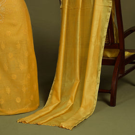 2pc Hand Embroidery Chanderi Silk Chikankari Dress Material