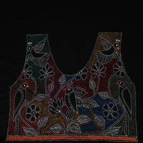 Bengal Kantha Hand Embroidered Cotton Blouse Piece 51