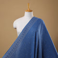 Blue Prewashed Cotton Jacquard Fabric