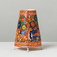 Handpainted Tholu Bommalata Leather Table Lamp (Medium) 92