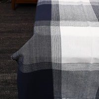 Black - Pure Handloom Cotton Single Bed Cover from Bijnor 31