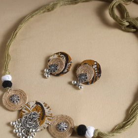 Buy Handmade GS Jute Fabart Necklace Set