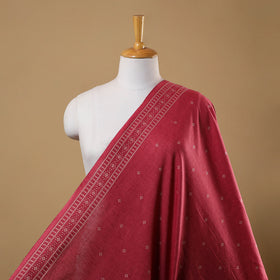 Red Prewashed Cotton Jacquard Fabric