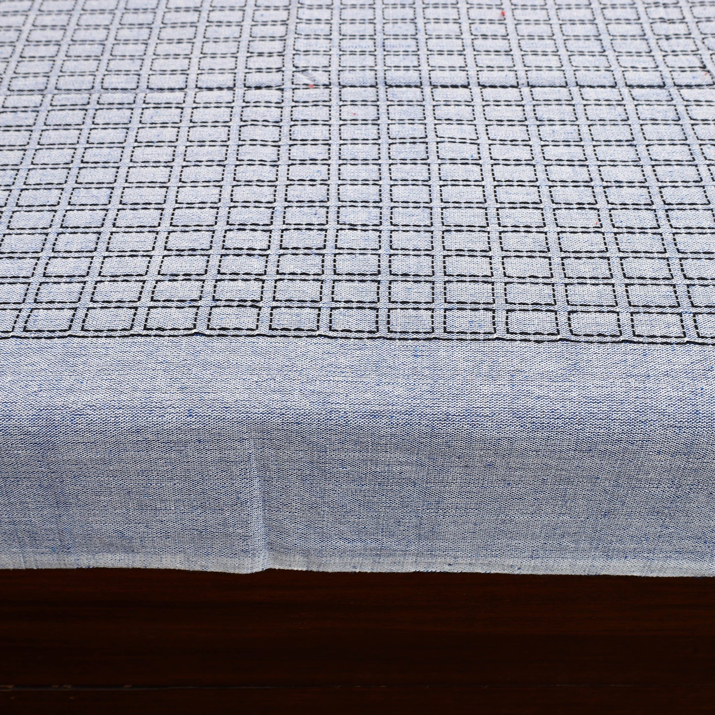 Grey - Pure Handloom Cotton Single Bed Cover from Bijnor 32