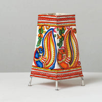 Handpainted Tholu Bommalata Leather Table Lamp (Medium) 102