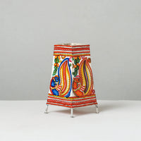 Handpainted Tholu Bommalata Leather Table Lamp (Medium) 102