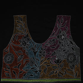 Bengal Kantha Hand Embroidered Cotton Blouse Piece 49
