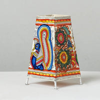 Handpainted Tholu Bommalata Leather Table Lamp (Medium) 103