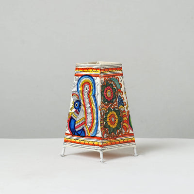 Handpainted Tholu Bommalata Leather Table Lamp (Medium) 103