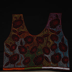 Bengal Kantha Hand Embroidered Cotton Blouse Piece 48
