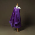 Purple - Barmer Applique Cutwork Cotton 3pc Unstitched Dress Material Suit Set 10